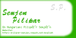 semjen pilipar business card